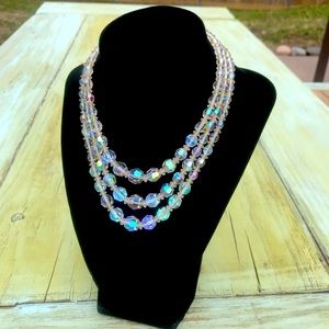 Antique Crystal Glass Necklace